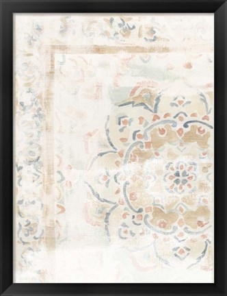 Framed Antique Textile Swatch IV Print