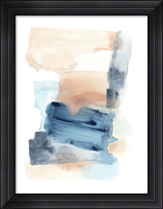 Framed Wave Stack I Print