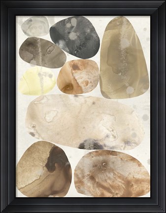 Framed Stone Mosaic I Print