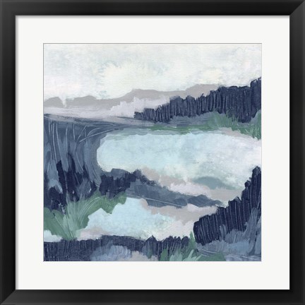 Framed Blue Marsh Grove I Print