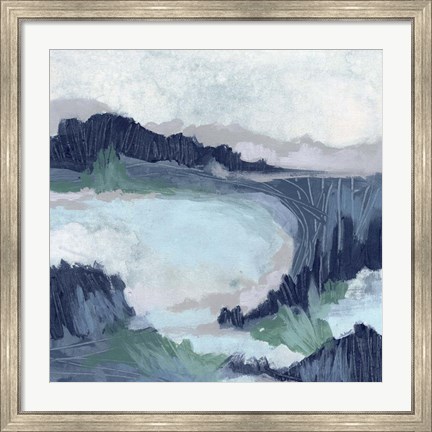 Framed Blue Marsh Grove II Print