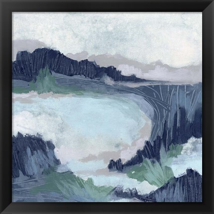 Framed Blue Marsh Grove II Print