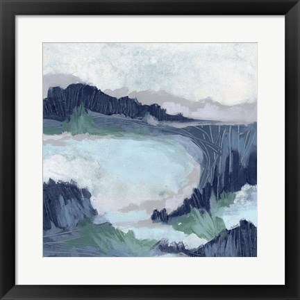 Framed Blue Marsh Grove II Print