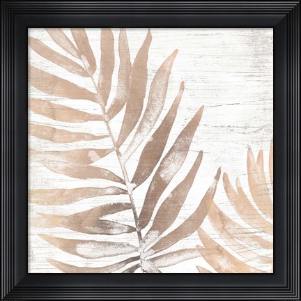 Framed Neutral Palm Fossil II Print