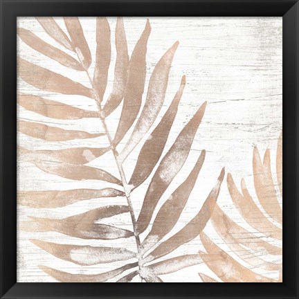Framed Neutral Palm Fossil II Print