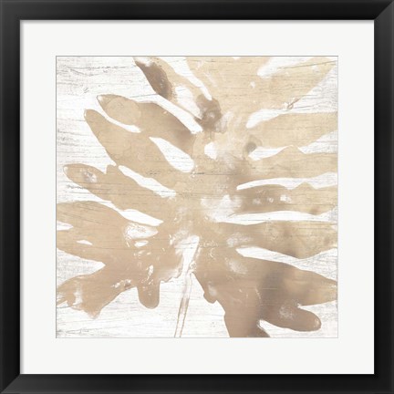Framed Neutral Palm Fossil V Print
