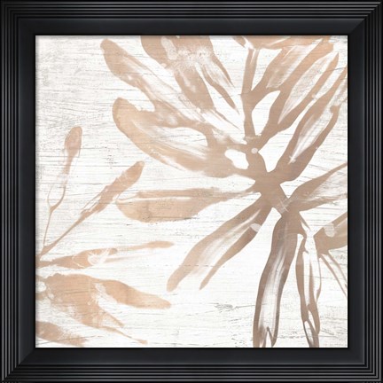 Framed Neutral Palm Fossil VI Print
