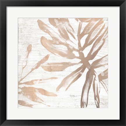 Framed Neutral Palm Fossil VI Print