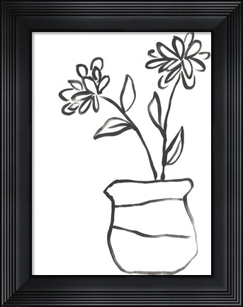Framed Budding Vase II Print