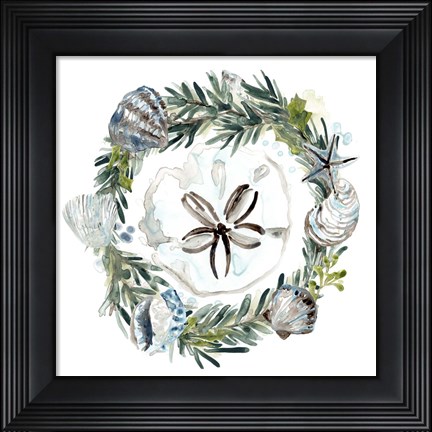 Framed Coastal Christmas Shell II Print