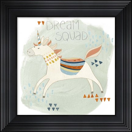 Framed Hipster Unicorns III Print
