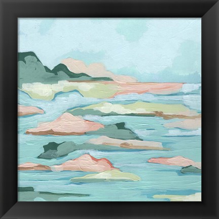 Framed Seafoam Coast I Print