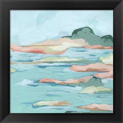 Framed Seafoam Coast II Print