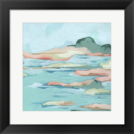 Framed Seafoam Coast II Print