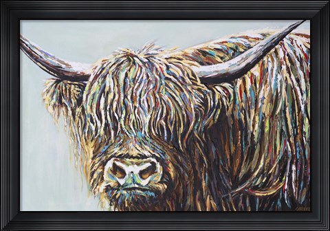 Framed Woolly Highland I Print