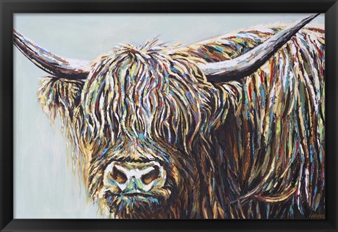 Framed Woolly Highland I Print