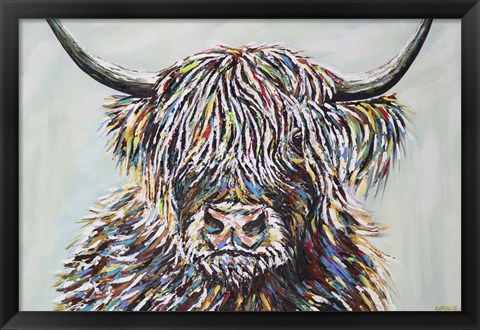 Framed Woolly Highland II Print