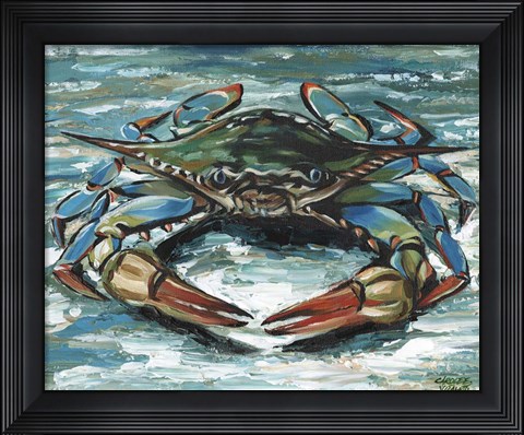 Framed Blue Palette Crab II Print