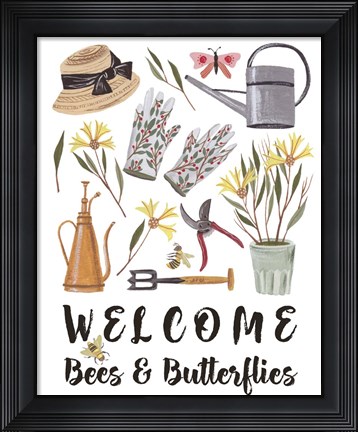 Framed Garden Time II Print