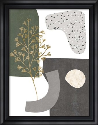 Framed Gold Ginkgo II Print