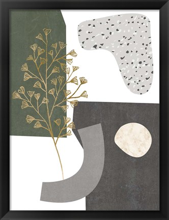 Framed Gold Ginkgo II Print