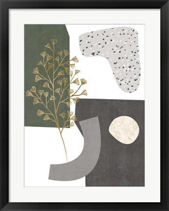 Framed Gold Ginkgo II Print