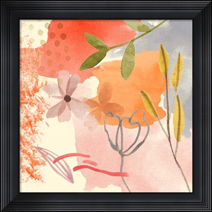 Framed Flower Shimmer I Print