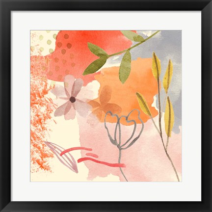 Framed Flower Shimmer I Print