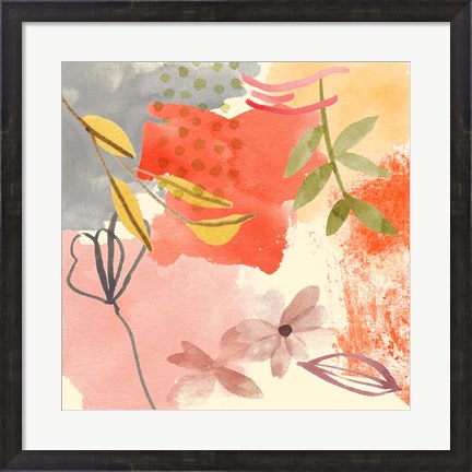 Framed Flower Shimmer II Print