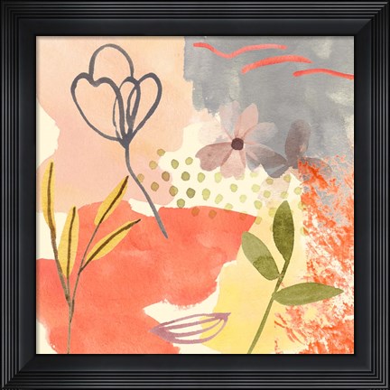 Framed Flower Shimmer III Print