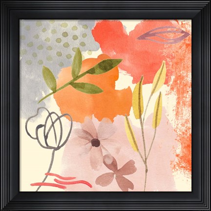 Framed Flower Shimmer IV Print