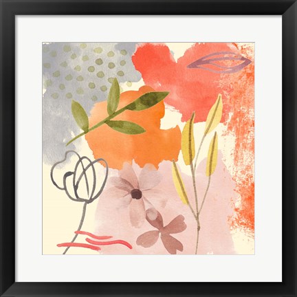 Framed Flower Shimmer IV Print