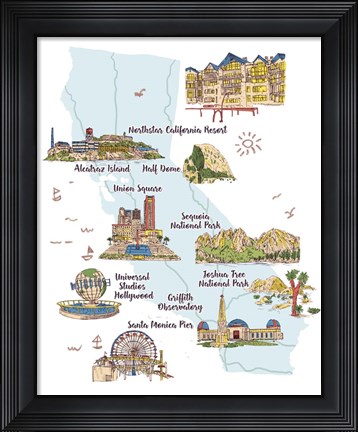 Framed Going to California I Print