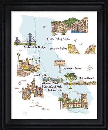 Framed Going to California II Print