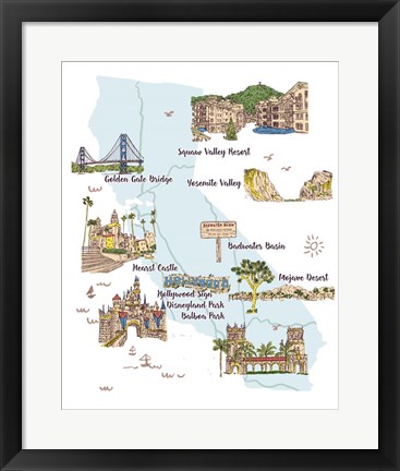 Framed Going to California II Print