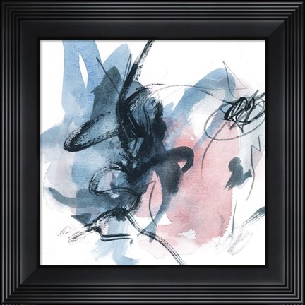 Framed Abstracted Blues III Print