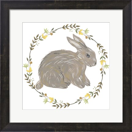 Framed Happy Bunny Day I Print