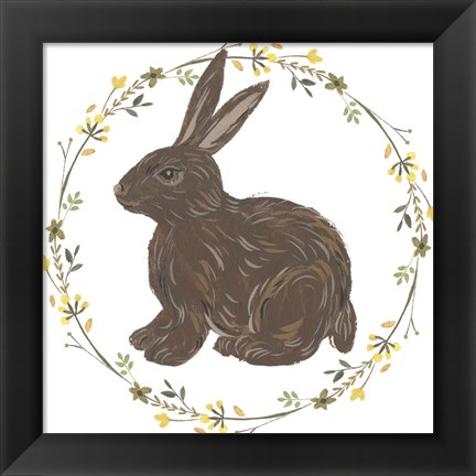 Framed Happy Bunny Day II Print