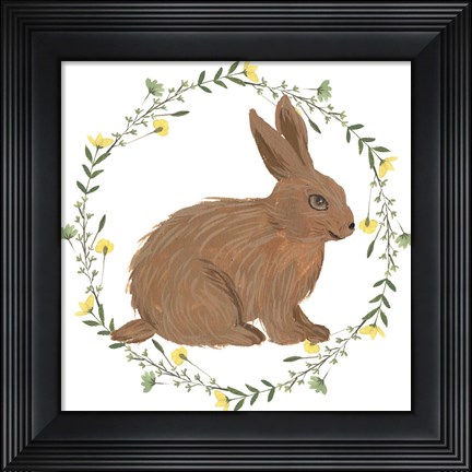 Framed Happy Bunny Day III Print
