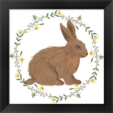 Framed Happy Bunny Day III Print