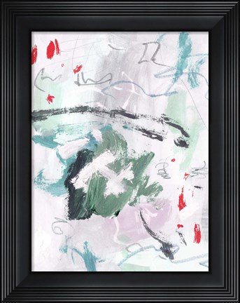 Framed Rouge Splash I Print