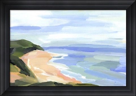Framed Pastel Coastline II Print