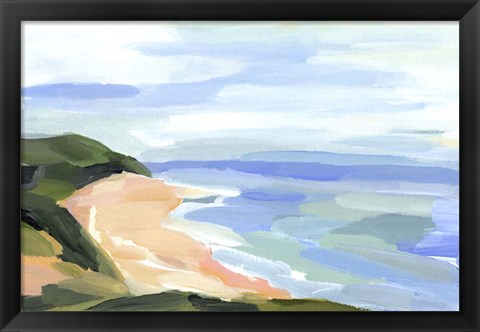 Framed Pastel Coastline II Print