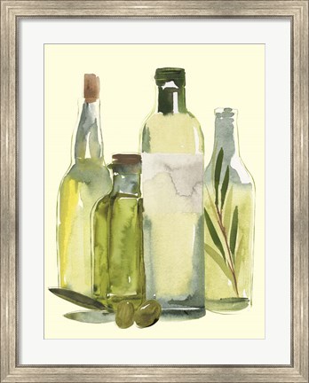 Framed Olive Oil Set I Print
