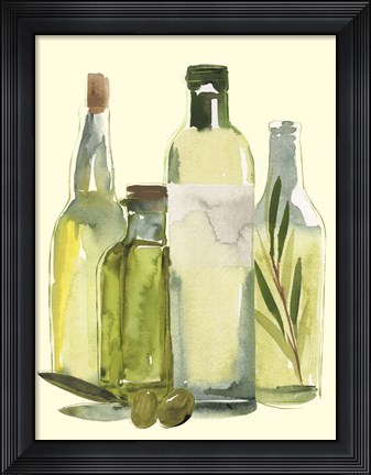 Framed Olive Oil Set I Print