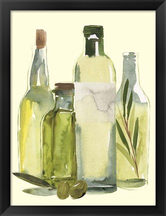 Framed Olive Oil Set I Print