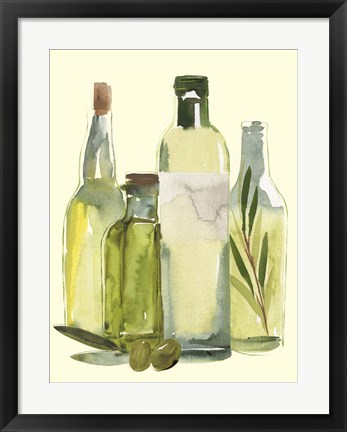 Framed Olive Oil Set I Print