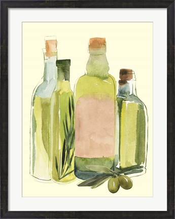 Framed Olive Oil Set II Print