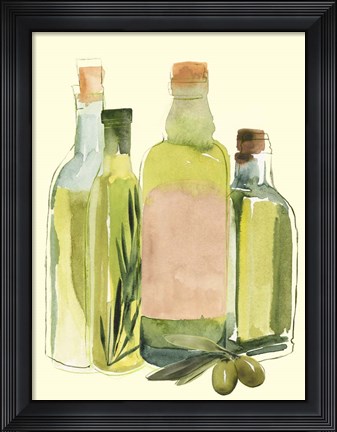 Framed Olive Oil Set II Print
