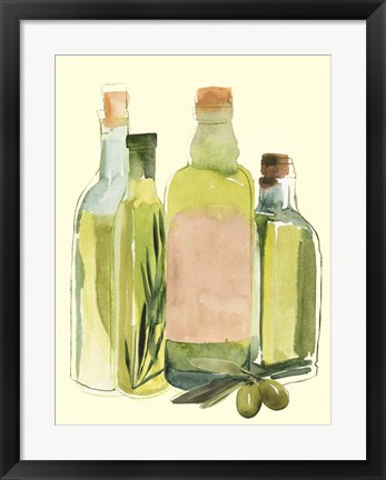 Framed Olive Oil Set II Print